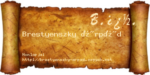 Brestyenszky Árpád névjegykártya